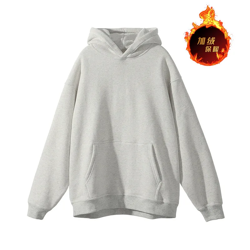 2024 Autumn and Winter Men's Cordless Hooded Sweatshirt Trend, Fashionable and Sporty Style