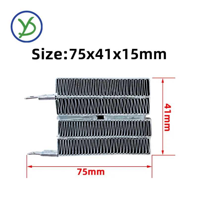 YIDU 50W 100W 200W 12V 24V 48V 110V 220V Ceramic Thermostatic PTC Heating Element Air Heater 95x31mm for egg incubator