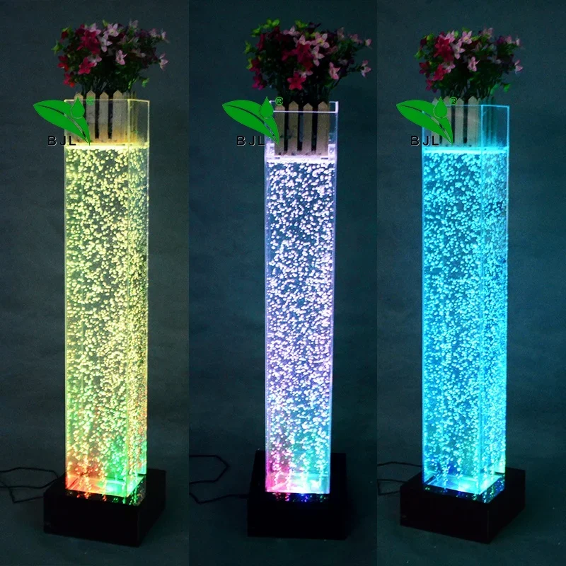 indoor LED acrylic water bubble column lamp home decor