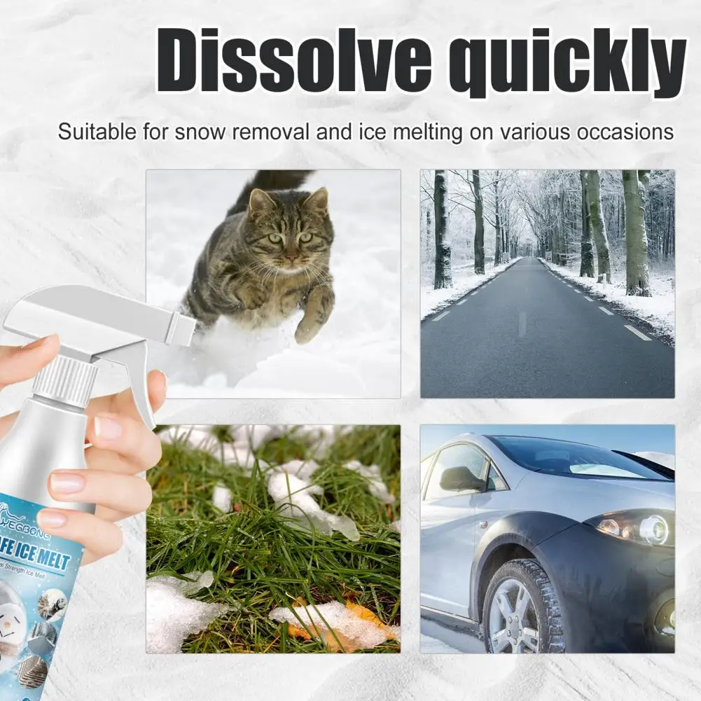 Ice Removal Spray Pet-friendly Auto Windshield Deicing Spray for Fast Snow Ice Removal Multi-purpose Melter Essential for Car