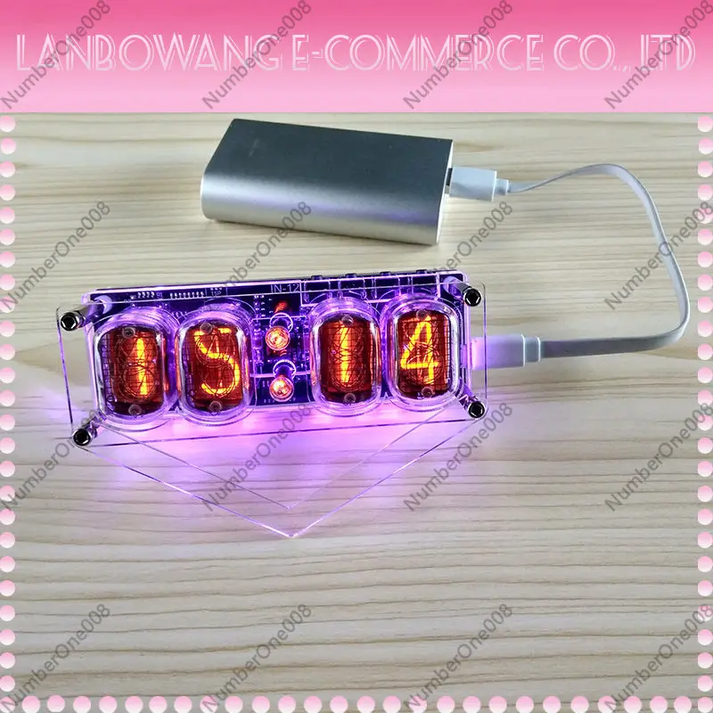 IN-12 Nixie Tube Clock Retro Vintage Electronic Clock Desktop Decor DIY Kit or Assembled