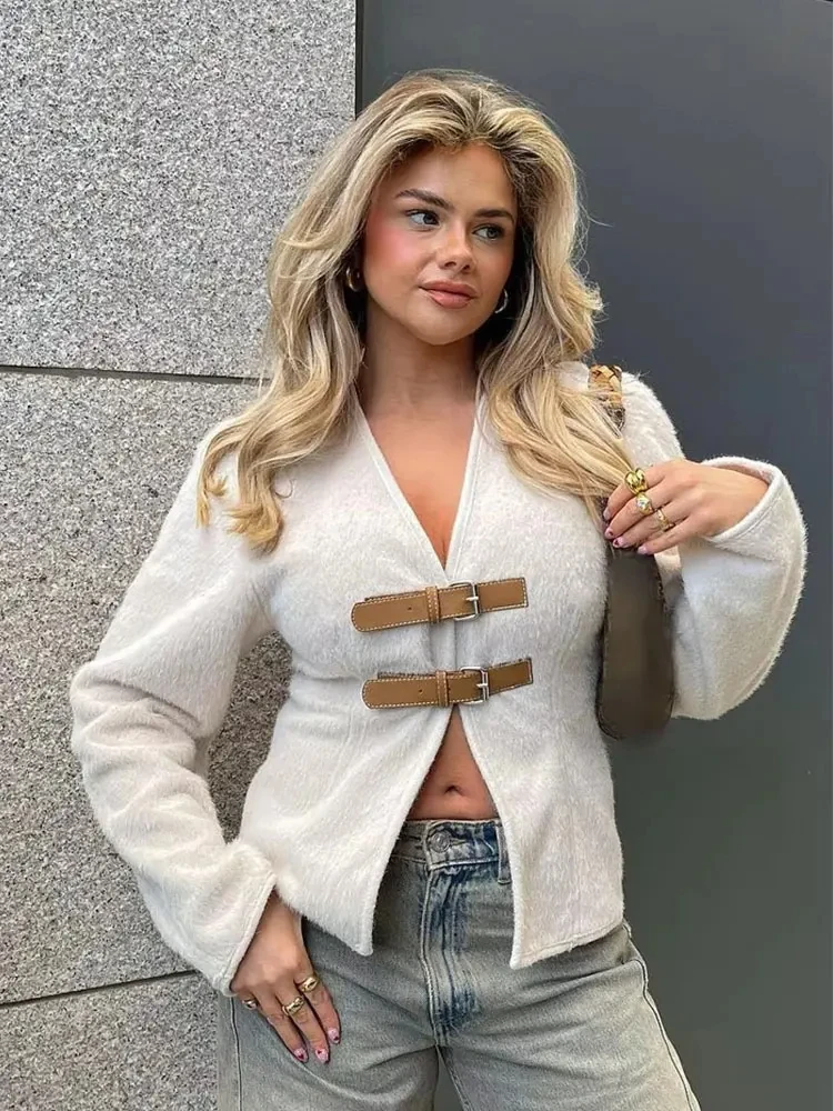 

Осеннее женское модное однотонное пальто с v-образным вырезом и длинными рукавами, тонкая куртка, топ, женская повседневная уличная одежда, женский кардиган, верхнее пальто