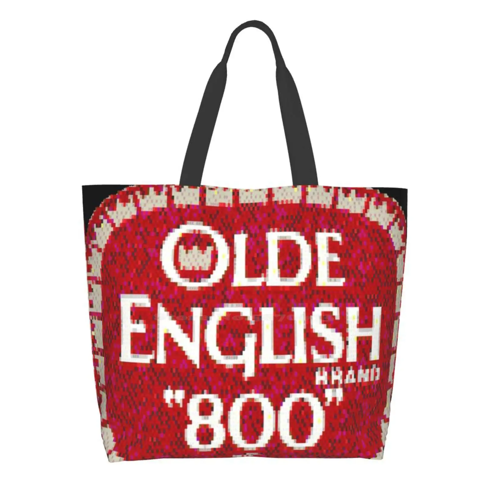 Ascii Glitch Beer Logo Reusable Household Tote Bags Storage Bags Noredeemingsocialvalue Nrsv Olde English Oe Old English Oe 800