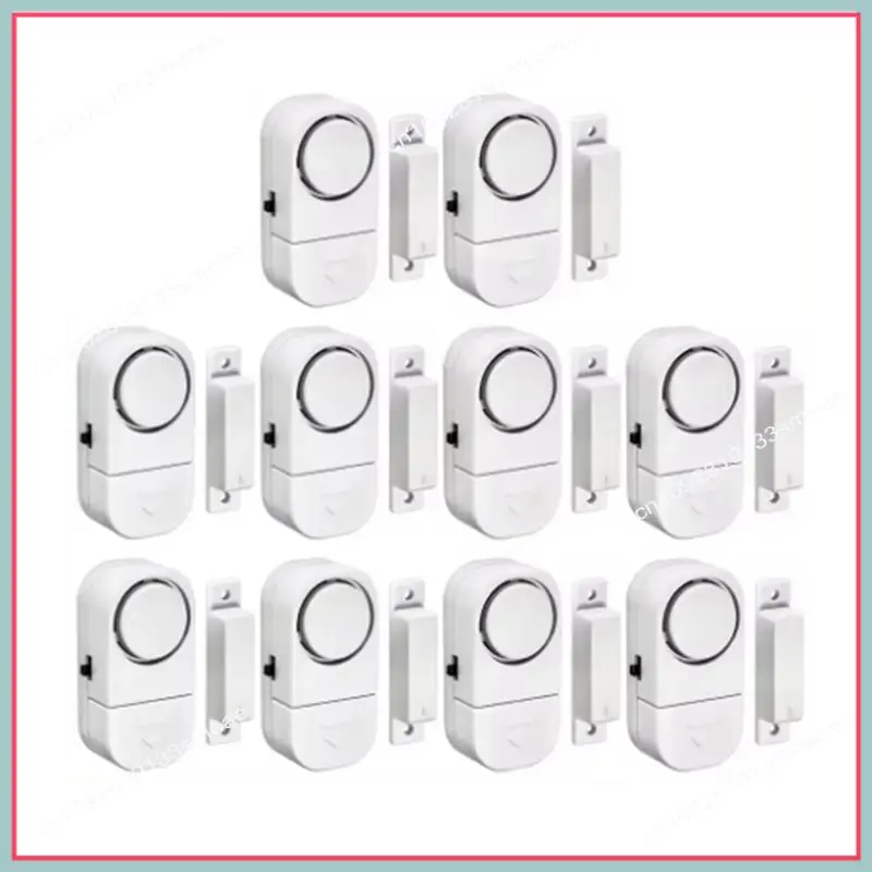 N94R 90Db Wireless Security Alarm Door Window Sensor Independent Magnetic Opening Sensor Enhanced Home Safety 10Pcs