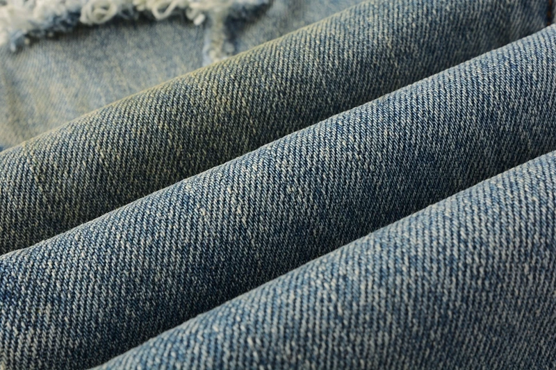 กางเกงยีนส์ Roca สีม่วงทรงสกินนี่เอวต่ำกางเกงยีนส์แบรนด์ American High Street Repair กางเกง celana JEANS DENIM