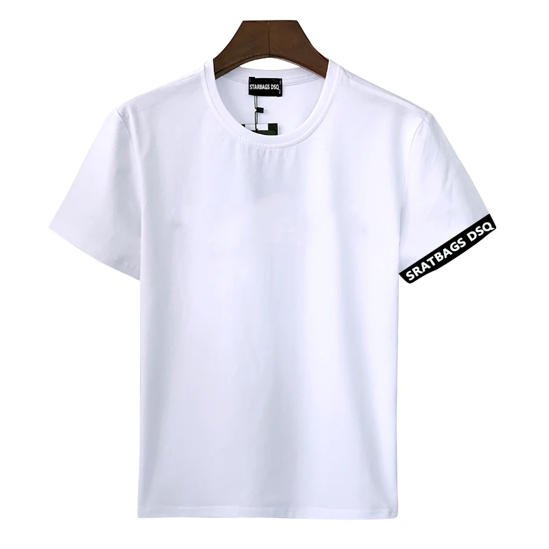 t-shirt men\'s 100 starbags dsq dt948 summer cotton round neck short sleeve half sleeve large size top  fashion student loose