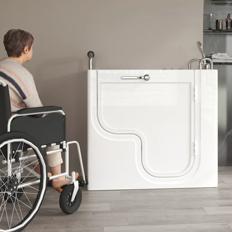 Walk-in side door Elderly bathing Handicapped personnel Deep soaking Jacuzzi