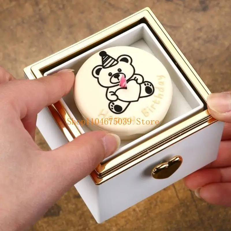 

5asd Wear Resistant Ring Display Box Holder Engagement Ring Box Elegant Reversible Jewelry Case for Girlfriend