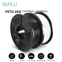 SUNLU PETG Filament 1KG 3D Material 1.75MM Arranged Neatly Clogging Free No Bubble Odorless Eco-Friendly Bright Color