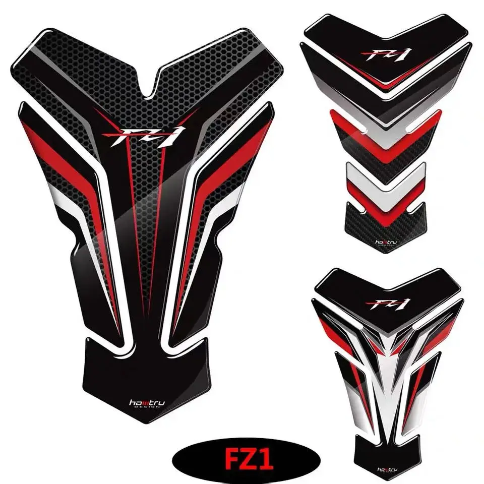 Motorcycle FOR YAMAHA FZ1 FZ1N FZ1S FZ1A Tankpad Sticker Fishbone 3D Tank Pad Stickers Oil Gas Protector Cover Decoration