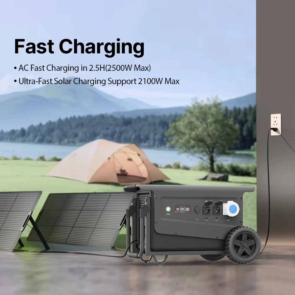 Factory 5kw Camping Tragbare Power Station Lifepo4 Battery Portable Solar Generator Industry Waterproof Powerstation 5000w