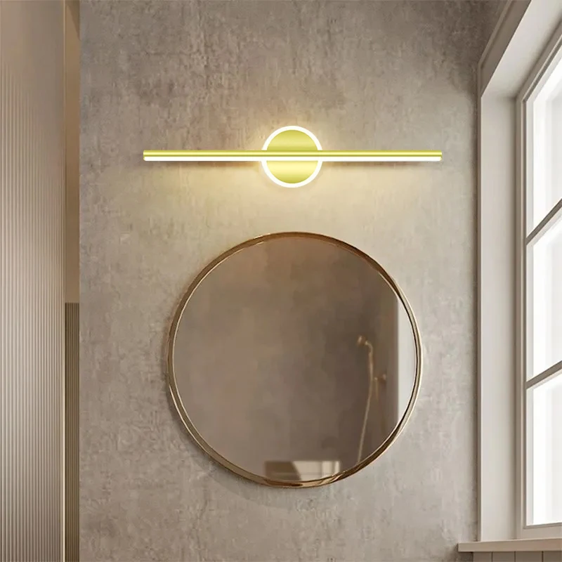 

Modern LED Mirror Headlights With Simple Lines Wall Lamps For Indoor Bedrooms Living Rooms Kitchens Bathrooms Lighting Fixtures