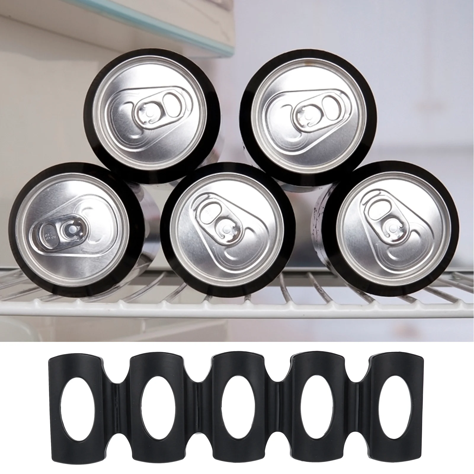 

2pcs Silicone Refrigerator Storage Mat Lightweight Can Holder For Beer Bottles Wine Cans Beverage Organizer Fridge Shelf Rack