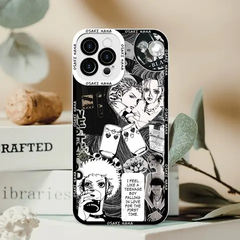 Söt tecknad anime Oosaki Nana telefonskal för iPhone 16 Pro Max 15 14 13 12 11 Mini 16e X XR XS SE2 7 8 14 Plus genomskinligt mjukt fodral 8 best sales Nana-fallet - №5