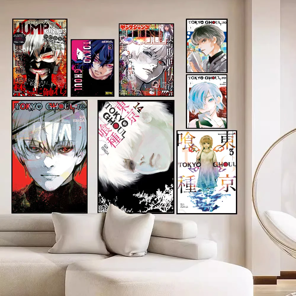 

Tokyo Ghoul Classic Vintage Posters Whitepaper Prints Posters Artwork Kawaii Room Decor