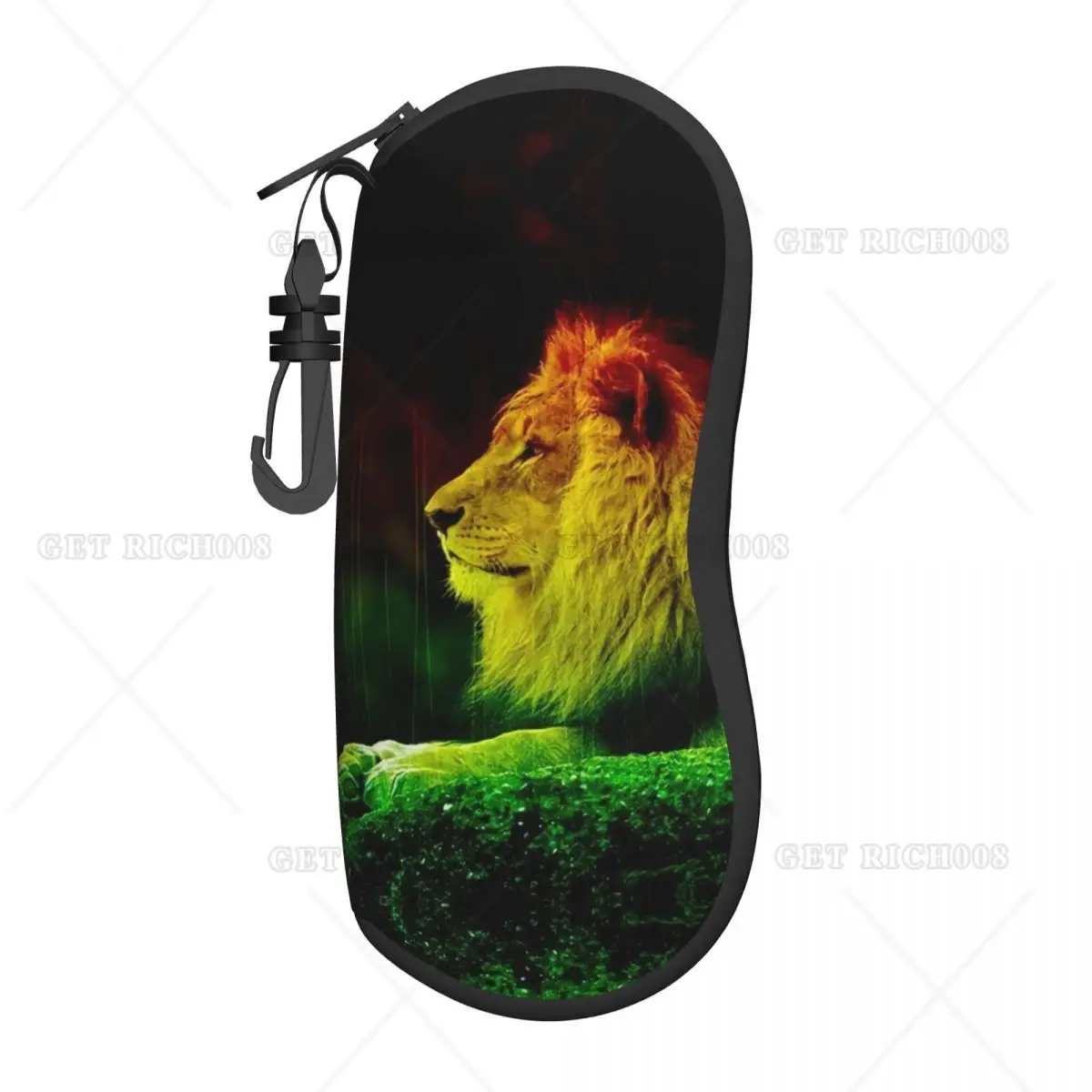 Jamaica Rastafarian Reggae Rasta Lion Eyeglass Glasses Case Men Women Soft Jamaican Proud Sunglasses Protective Bag