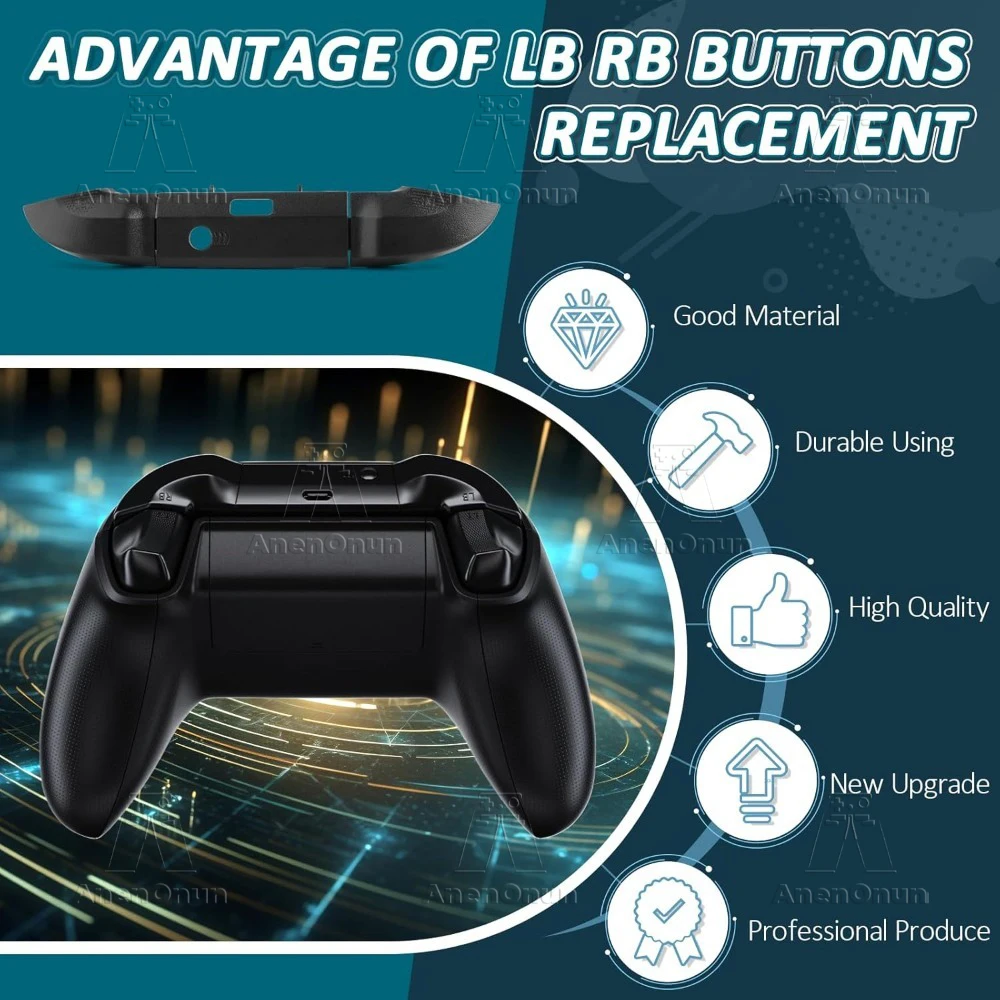 Pulsante paraurti LB RB per Xbox Series X | S Parti di riparazione di ricambio Controller Spalla Trigger Staffa centrale superiore Kit di riparazione rotto