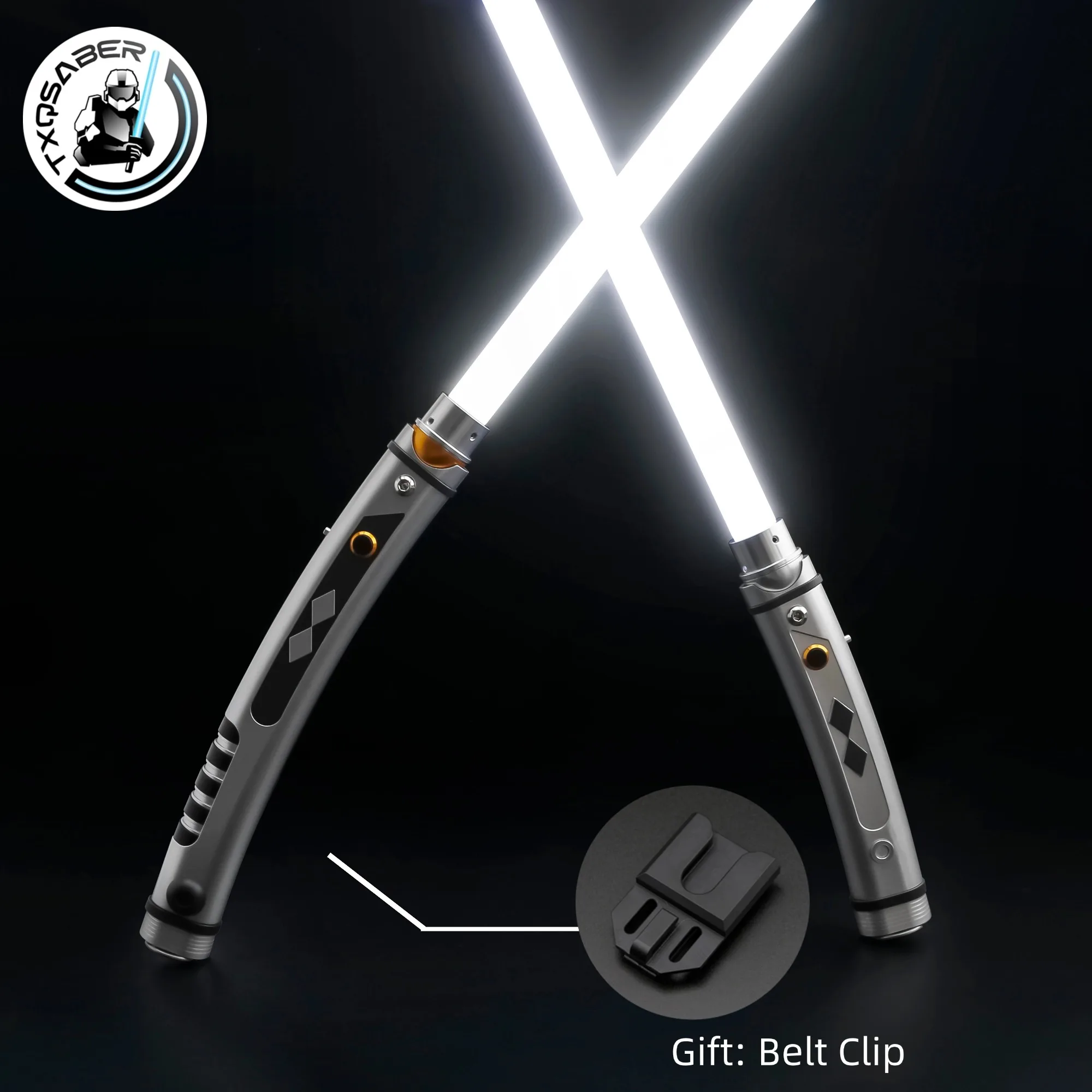 TXQSABER Rebel Ahsoka 7/8inch Proffie NEO SNV4 Smooth Swing RGB 12color Lightsaber Blaster Metal Toys Cosplay Glow Gift