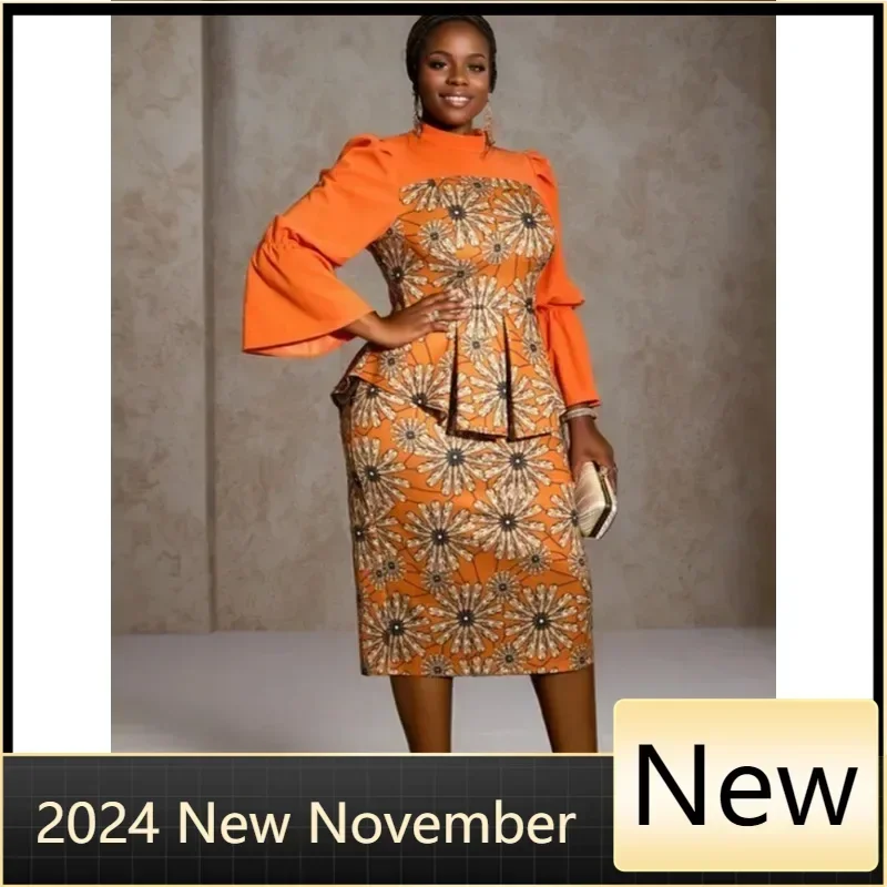 

Африканские платья для женщин 2025 Dashiki, облегающее африканское платье, африканская одежда, модные элегантные платья, женская африканская одежда
