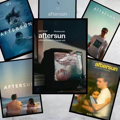 Movie A-Aftersun Poster HD Wall Stickers Mural Self-Adhesive Decals Home Decor Bedroom &amp; Living Room Decoration Gift Idea