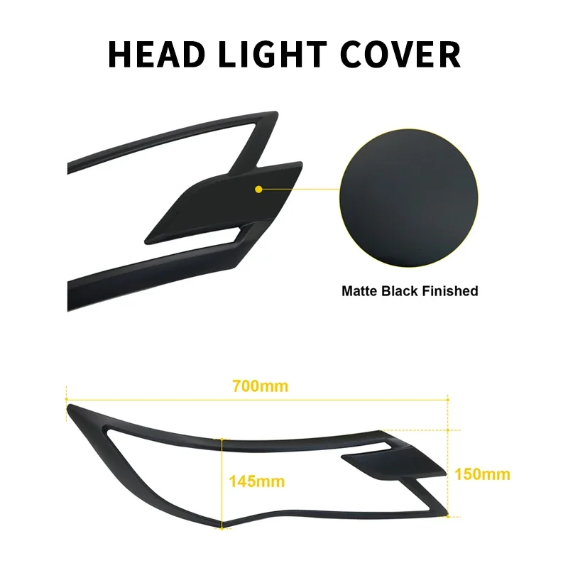 Head Light Cover Tail Light Cover for MITSUBISHI Pajero Sport 2015 2016 2017 2018 2019 Year Models ABS Car Accessories Lamp Hood