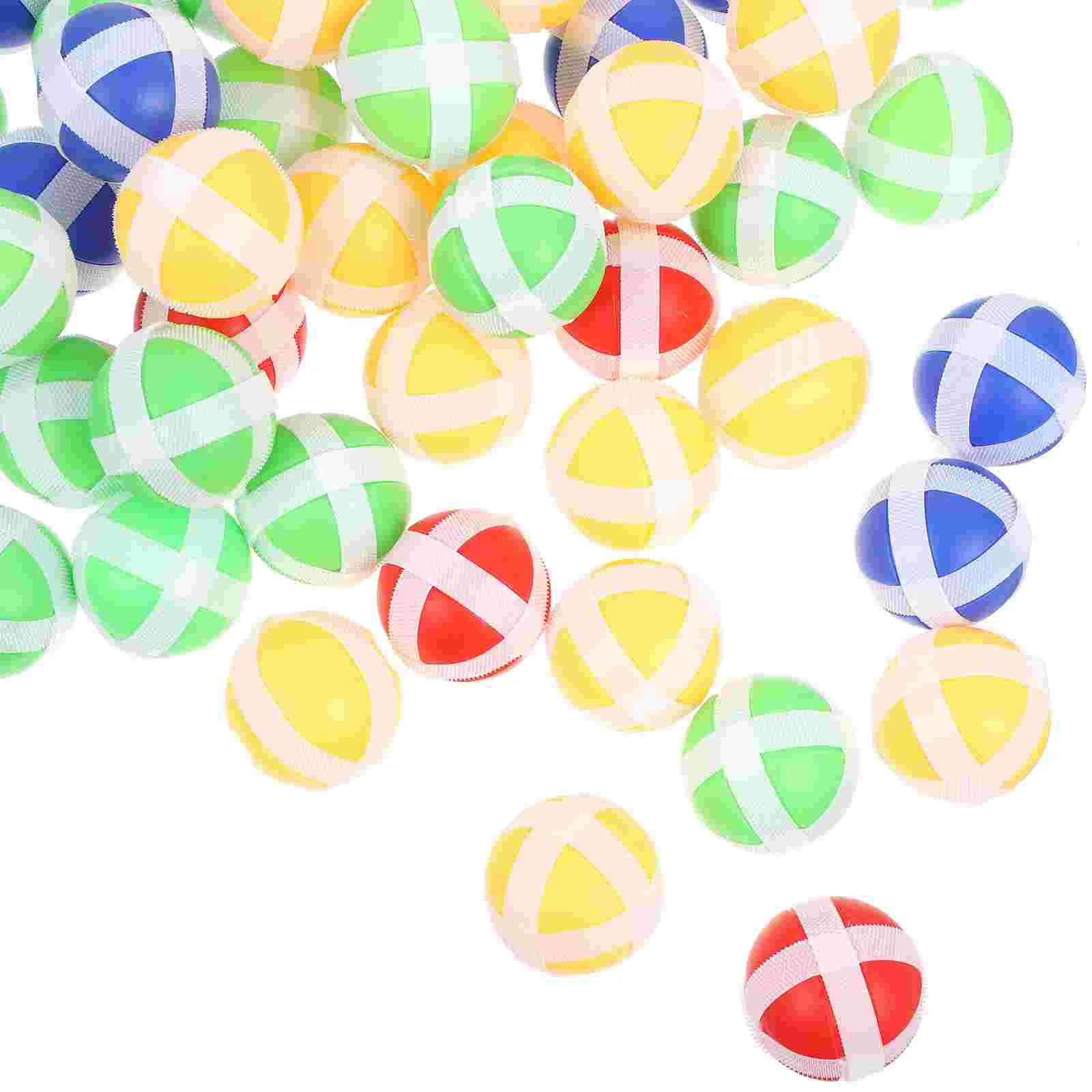 

50 Pcs Throwing Toy Toys for Kids Sticky Ball Hook and Loop Puzzle Balls Dart Board Plastic Parent-child Childrens