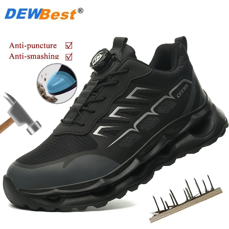 

Breathable lightweight soft-soled safety shoes Anti-slip steel toe Smash-proof Puncture-proof safety work protective shoes