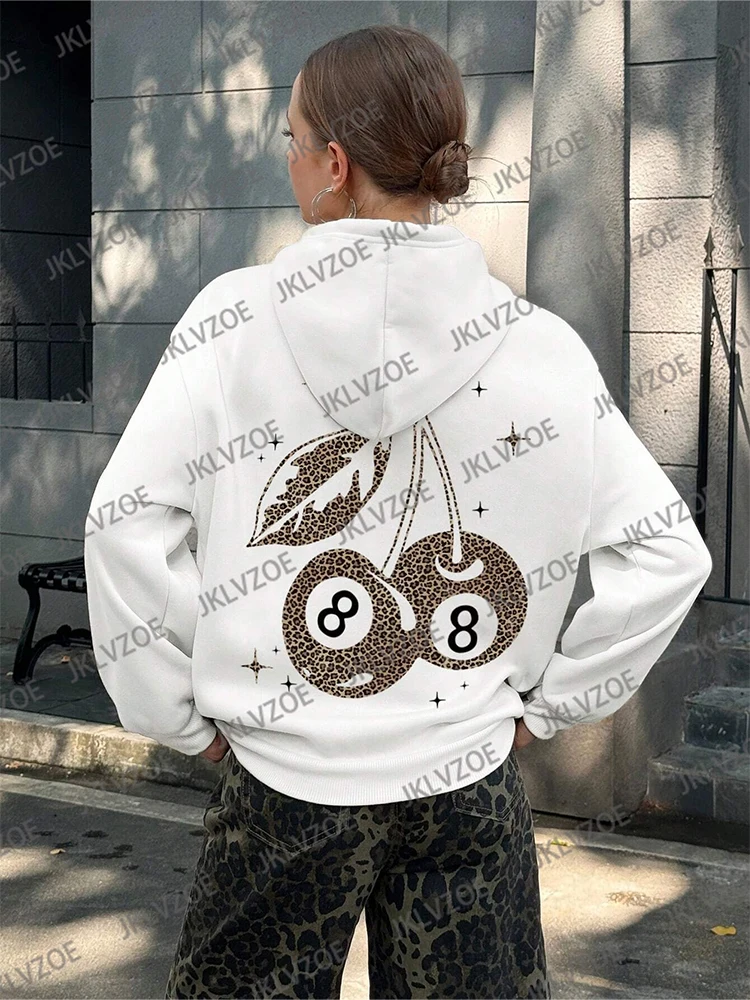 Winter Women Men Leopard &Five-pointed Star Sweatshirt Harajuku Pullover Cotton Hoodie Loose Casual Women Clothing Streetwear