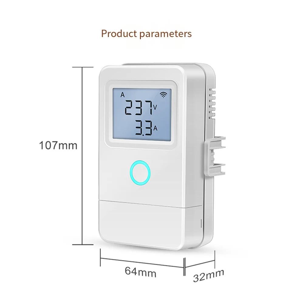 3 Channel Electricity Meter for Tuya WiFi Smart System with High Precision Measurement and Safety Alarm Feature