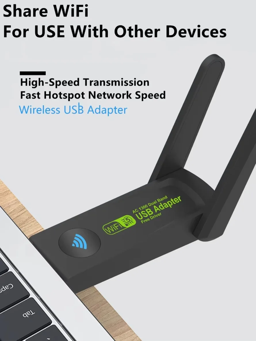 1300 Мбит/с USB 3.0 Wi-Fi адаптер двухдиапазонный 2,4G + 5 ГГц Wi-Fi ключ приемник USB беспроводная сетевая карта для настольного ноутбука драйвер бесплатно