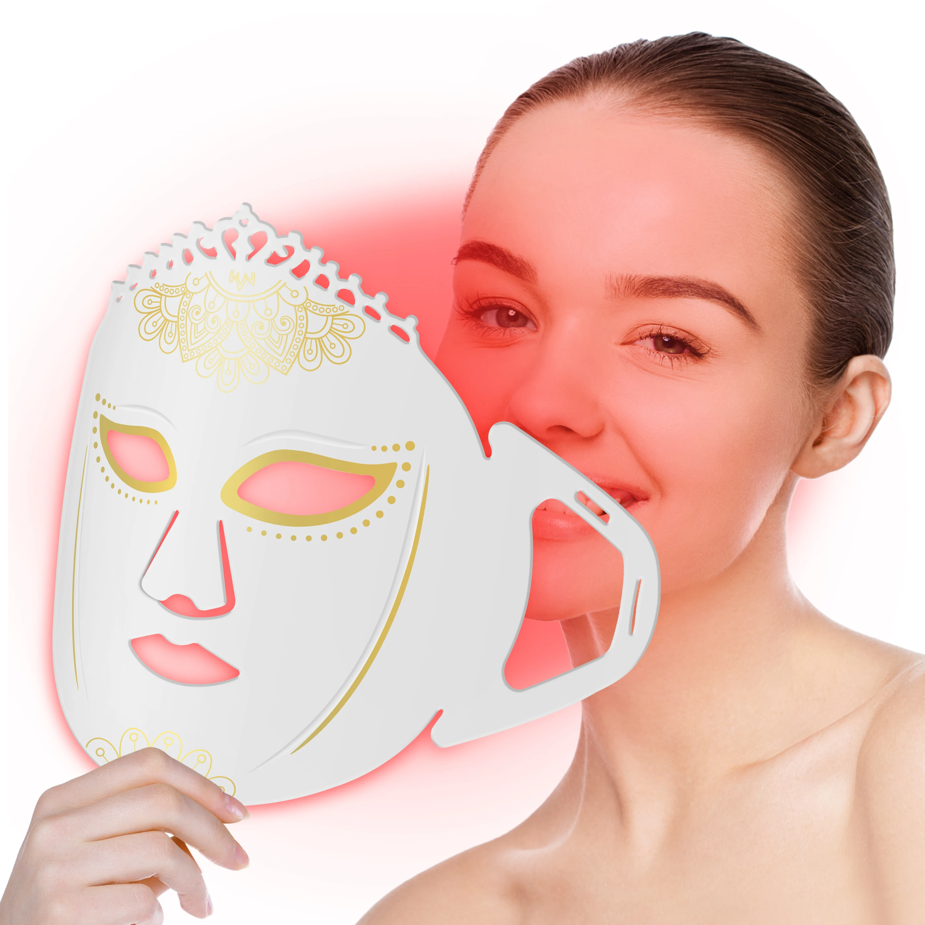 

ZJZK 360Chips Face Mask Device LED Red Light Laser Muscle Therapy 660nm 850nm 940nm Device For Deep Tissue Repair Damaged Skin