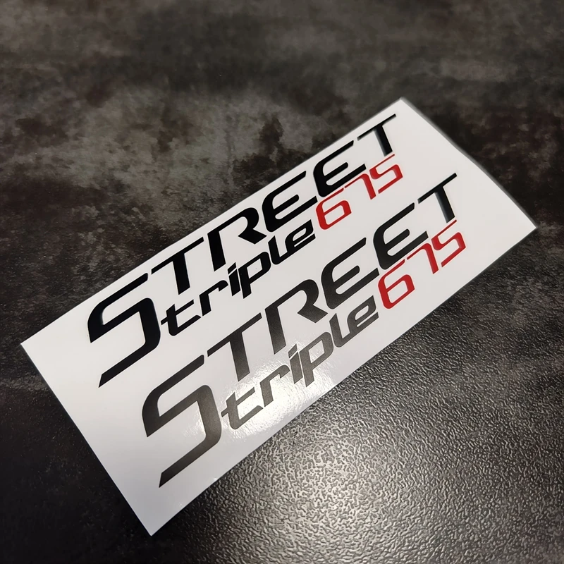 135mm x 27mm Motorcycle Die Cut Vinly Fairing Stickers Decals For Triumph Street Triple 675