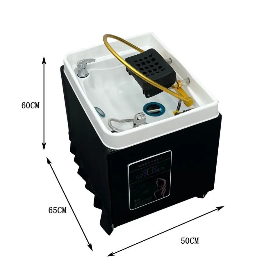 The new mobile shampoo basin barber shop can't do hair salon household portable flush basin factory direct sales
