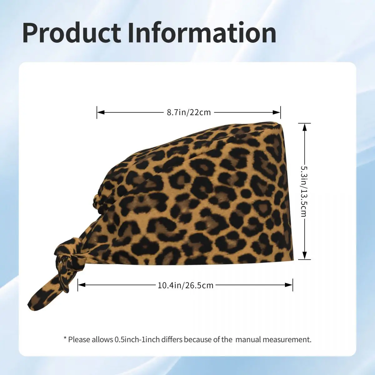 Cheetah leopardo pele impressão enfermagem trabalho boné esfrega bonés unisex enfermagem chapéus de cabelo trabalho esfrega chapéu para médico