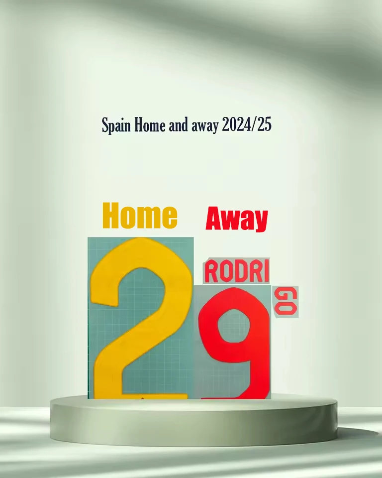 

2024 25 Spain name sets iron on RODR1GO Home and away Customize Name and number Spain National Soccer Patches top AAAA quality