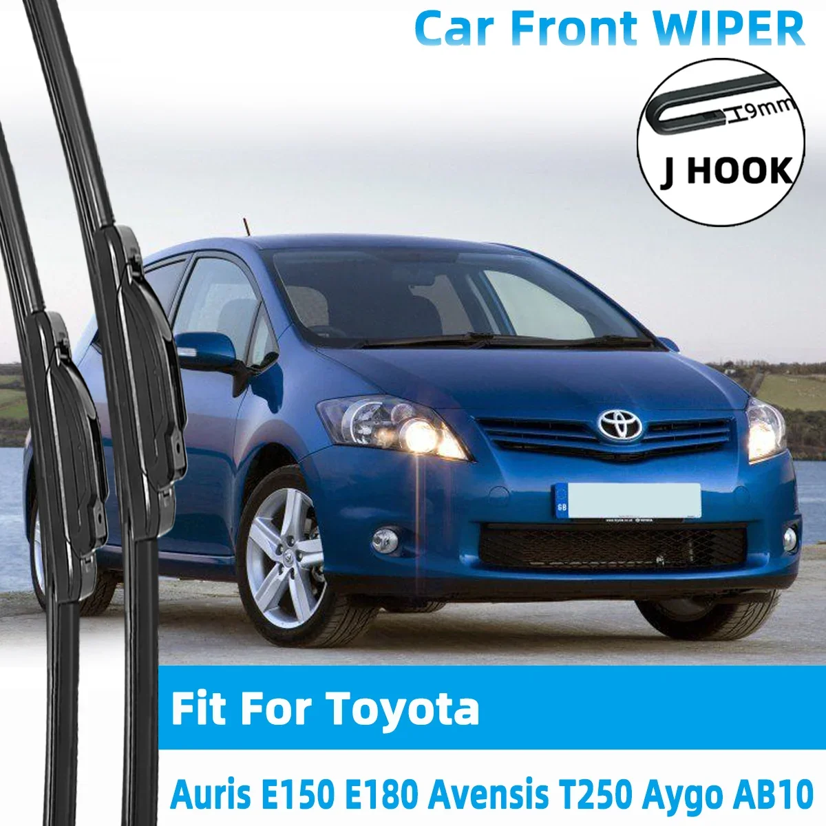 

Front Wiper Accessorie Double Rubber Car Wipers for Toyota Auris E150 E180 Europe Model Avensis T250 Aygo AB10 2003-2018