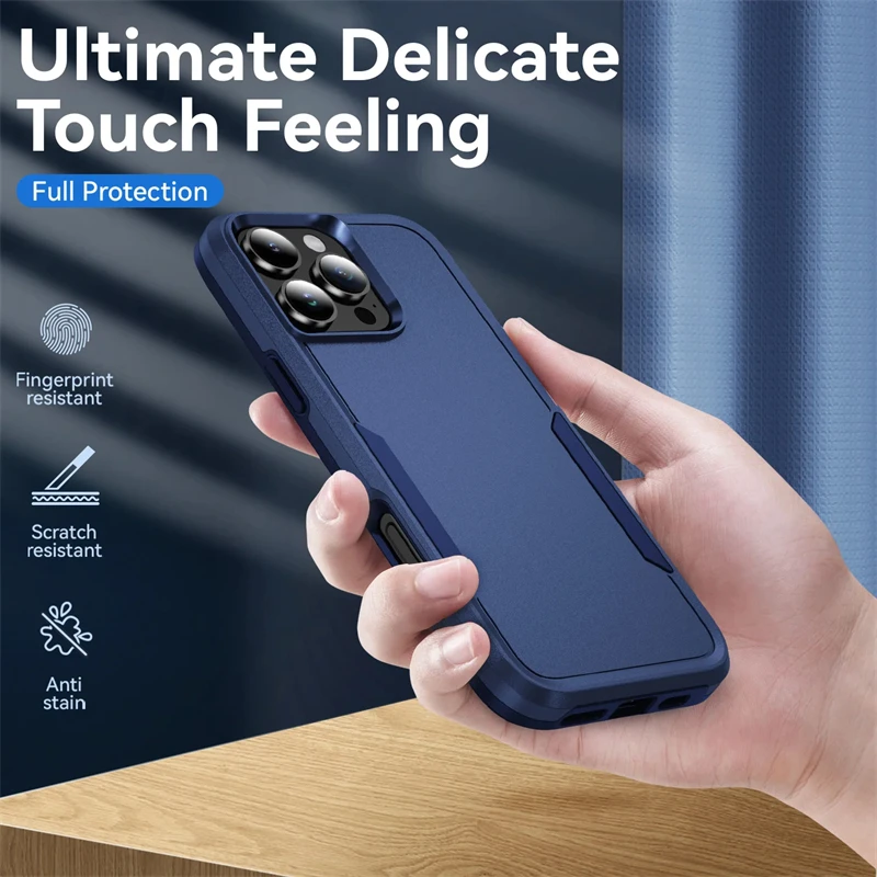 Rüstung Heavy Duty Drop Protector Fall Für iPhone 17 16 15 14 13 12 11 Pro Max Matte Telefon Fällen für iPhone 15 14 16 Plus Abdeckung – Detail 2