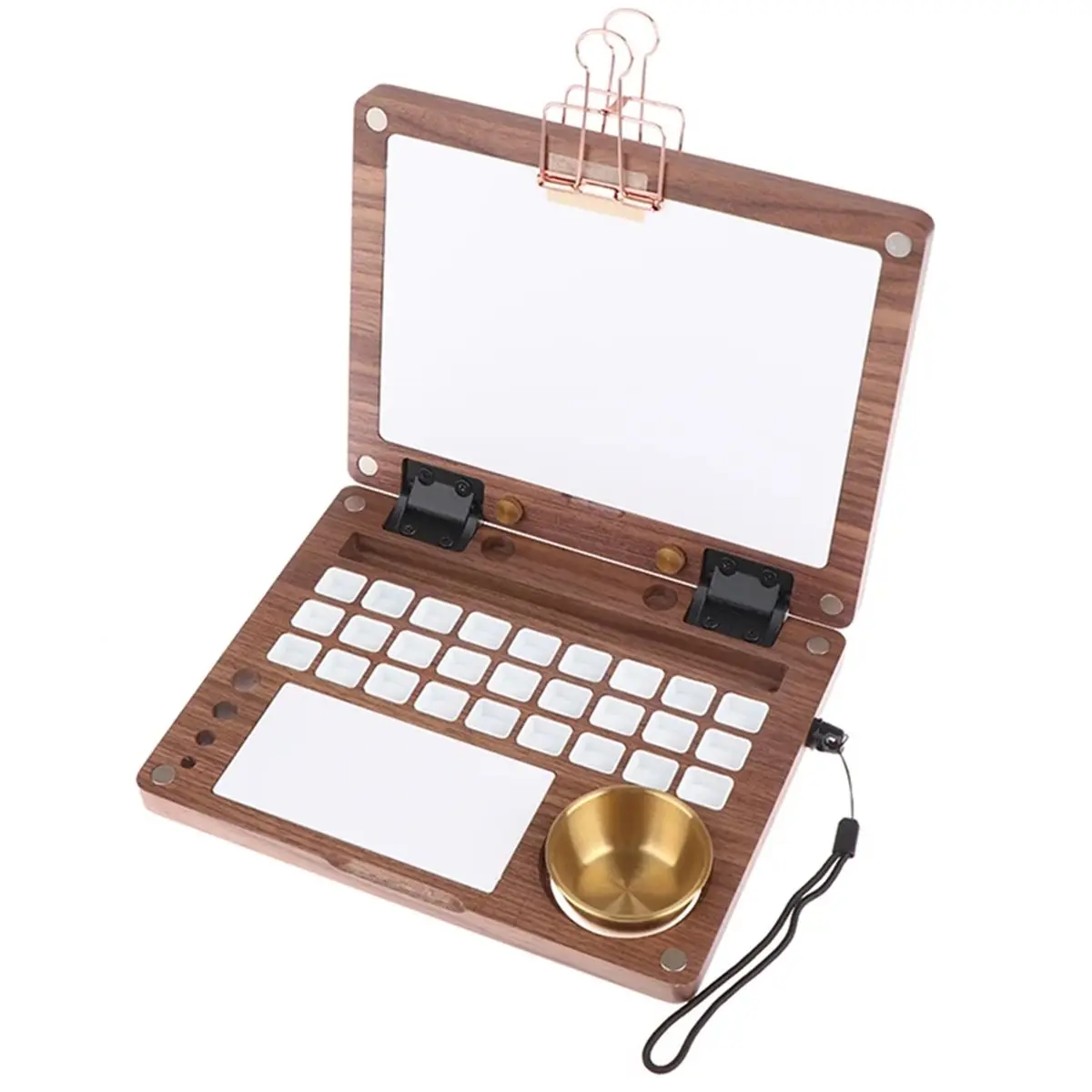 618 Mega Sale Foldable Wooden Watercolor Paint Box with Strap for Outdoor Sketching