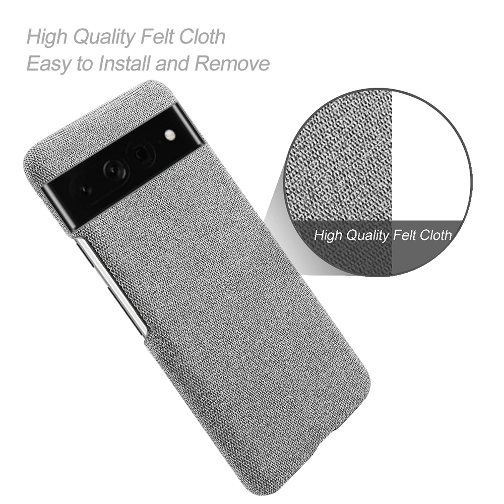 Fabric Case for Google Pixel 7 Pro, Cloth Texture Fit Phone Case Cover, Google Pixel 7, 7 Pro, Pixel7Pro