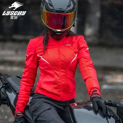 LYSCHY-Chaqueta de motociclismo para niña, ropa informal de malla transpirable, con CE integrado, para otoño