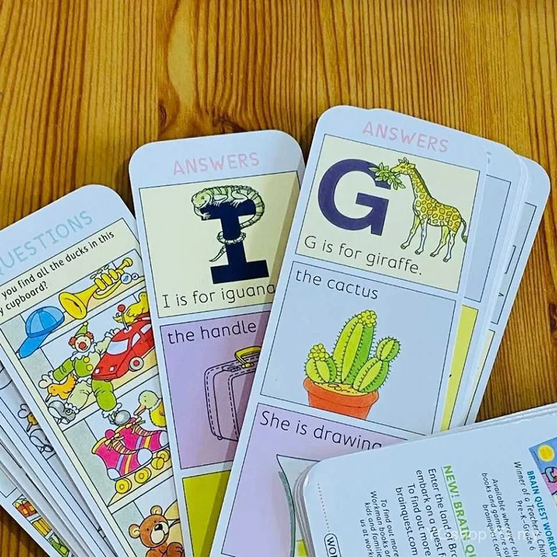 Tarjeta Brain Quest BQ Q & A, 4 cajas, lectura puntual, inglés, preescolar, tarjeta de iluminación en inglés, Libros Livros