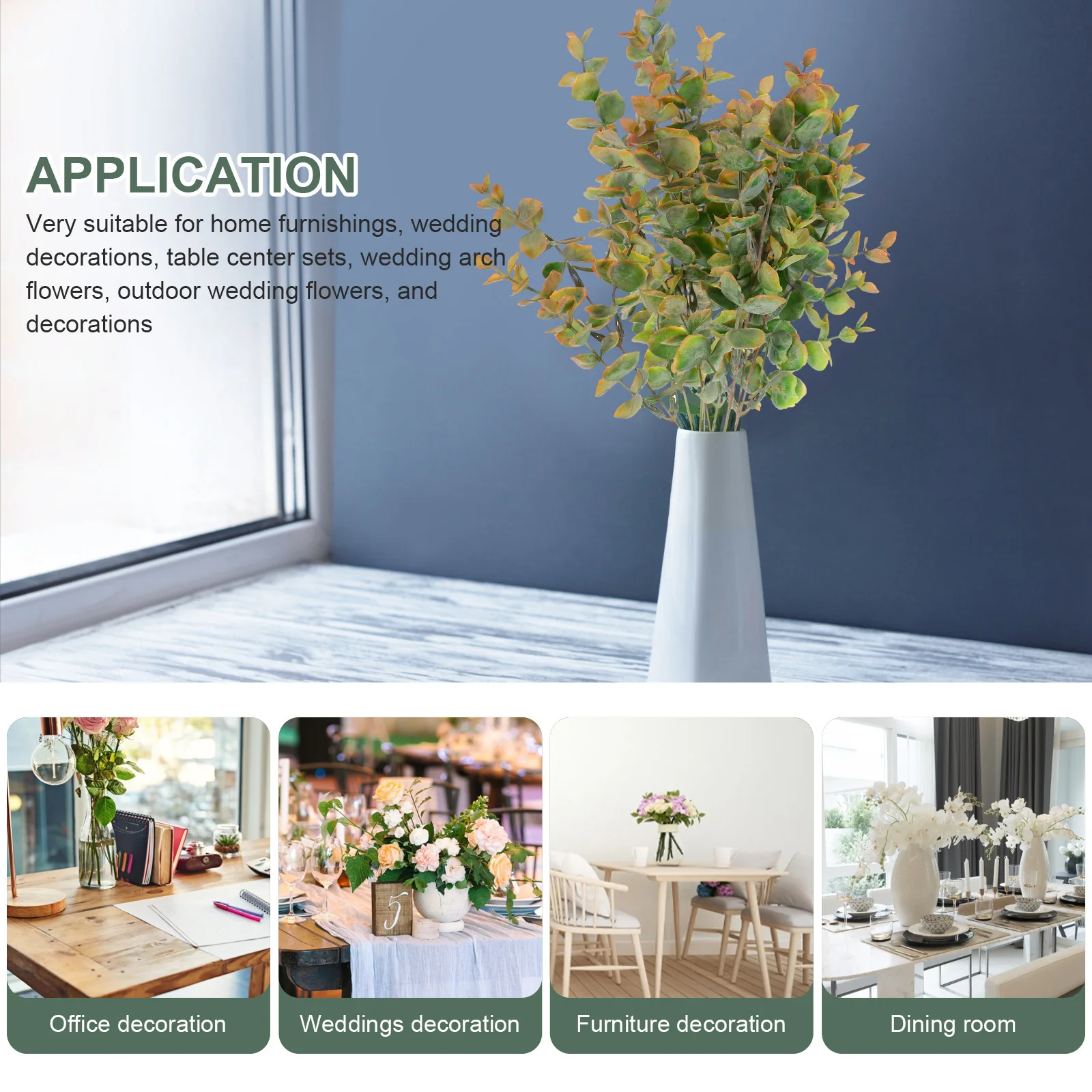 

2Pcs Simulation Plant Bonsai Creative Silk Flower Decoration for Home Office Wedding Desktop Decor Artificial Flower Adornments