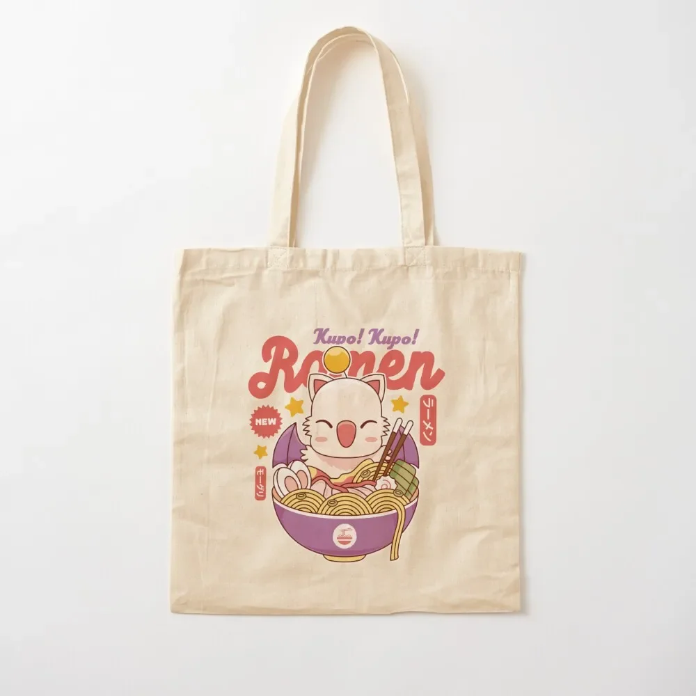 

Moogle Kupo Ramen Tote Bag Women's shopper bag Canvas stote bag Canvas shoulder ecological bags