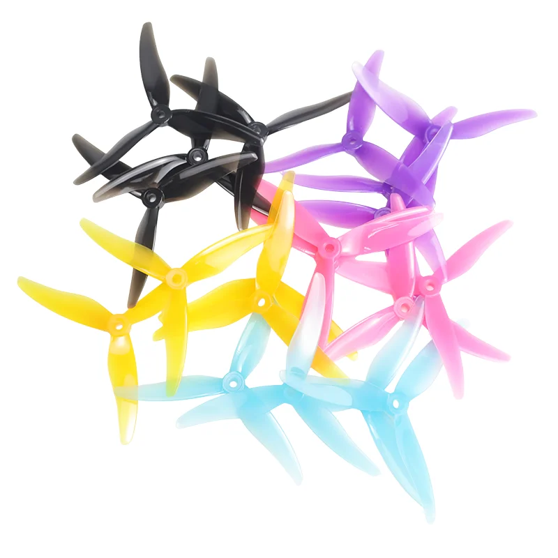 4Pcs / 12Pcs Gemfan Hurricane 51477 3-Blade PC Propeller 5.1X4.77X3 for RC FPV Racing Freestyle 5inch Drones Replacement Expand