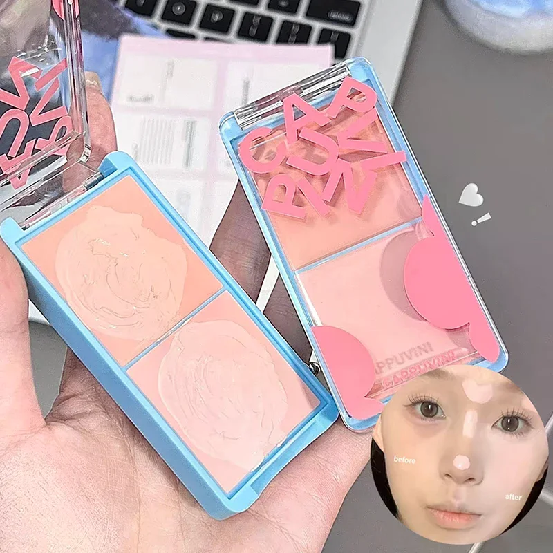 คาปูวินี่ ทูโทน เฟซ ไบรท์เทนนิ่ง ครีม ไฮไลท์ เอ็กซ์แพนชั่น เฟเชียล ไฮไลท์เตอร์ พาเลท บลัชออนเนเชอรัล ให้ความชุ่มชื้น แมทท์ รูจ