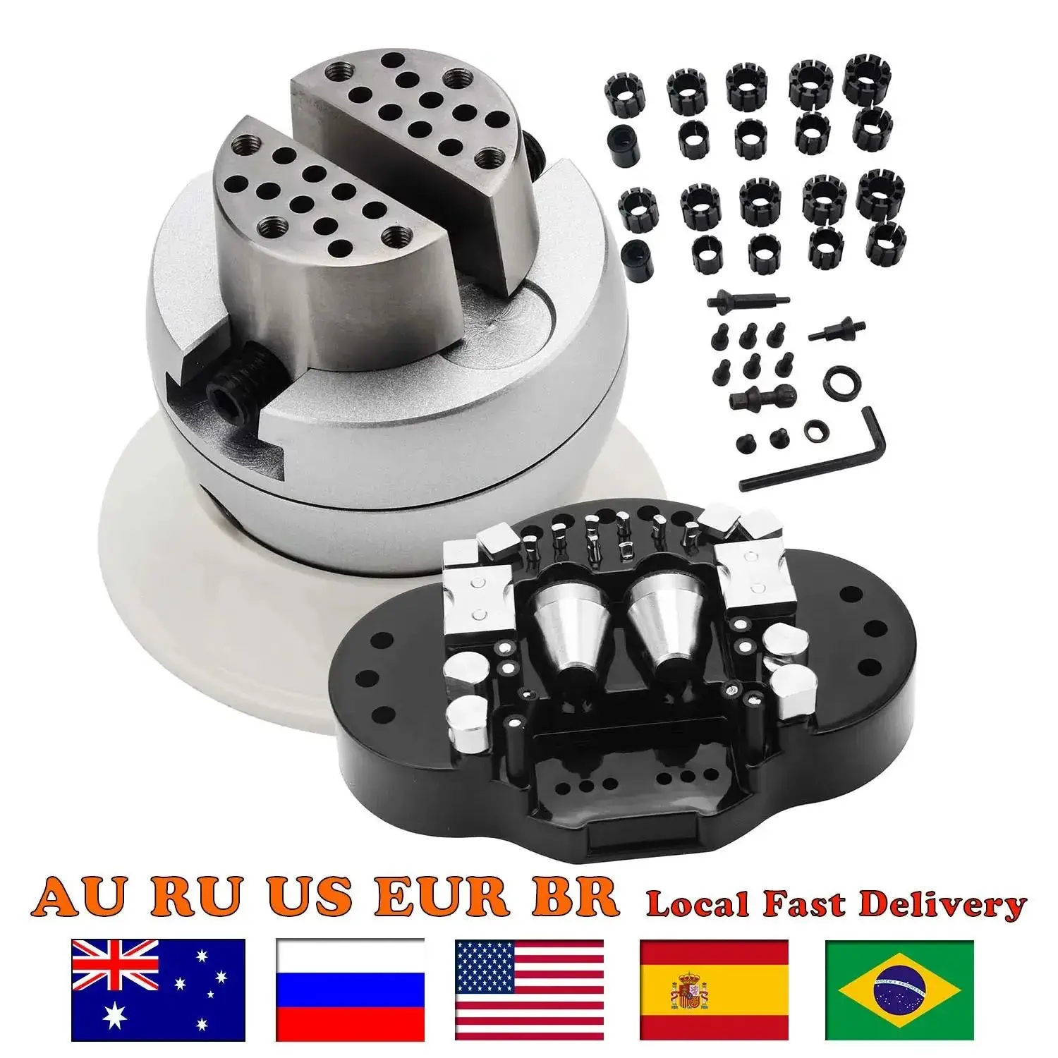 

3 Inch Multi-Angle Ball Vise - Jewelry Engraving Block Tool for Ring/Pendant Crafting, Steel Base & 360° Rotation