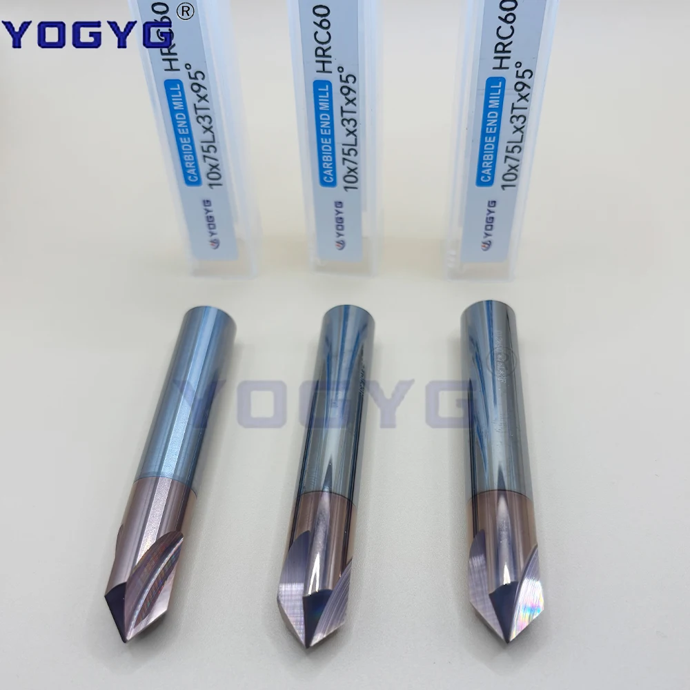 

HRC60 Chamfering milling cutter 10x75Lx3T Angle 30 35 40 45 50 55 60 65 70 75 80 85 90 95-150 Cutter Carbide Corner Countersink