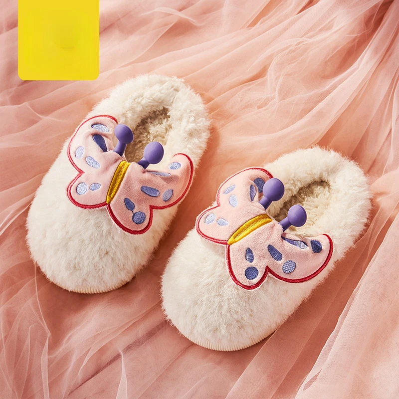 슬리퍼 Plush Kid Cotton Slippers New Non-skid Boy Home Shoe Cartoon Girl Slipper Warm Cotton Shoe Kid Shoes Girl Shoes Flip Flops