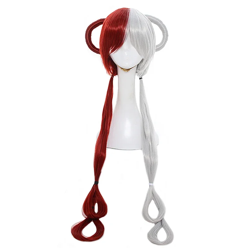 КосплейАниме ЧАСТЬ ФИЛЬМ RED UTA Косплей Парики Длинные Полукрасные И Фиолетовые Синтетические Волосы Хэллоуин Костюм Косплей Парик