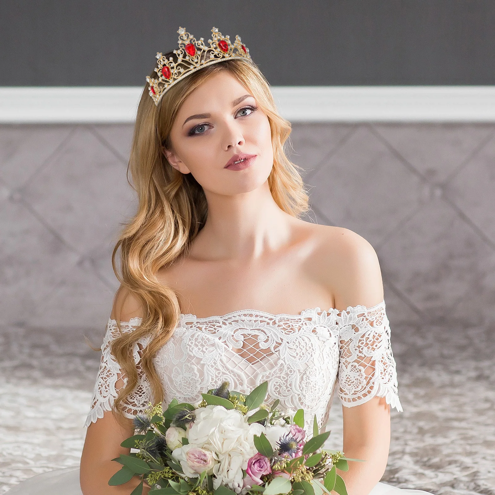 

Alloy Rhinestone Headwear For Women Girls Bridal Crown Wedding Party Headdress Queen Crown Sparkling Prom Decor Hair